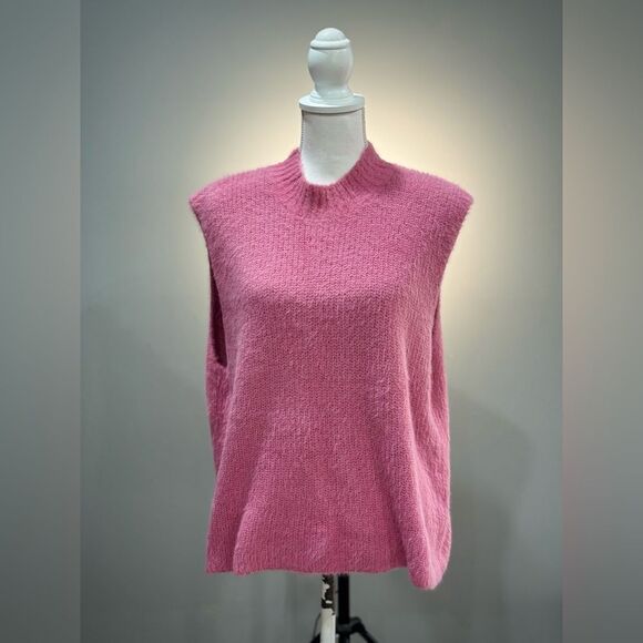Pink Old Navy Mock Neck Eyelash Sweater Size XL EUC - Picture 1 of 7
